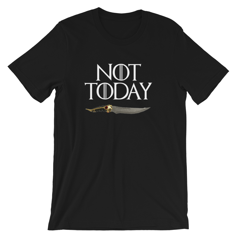 Bring Me Tacos Not Today ARYA Stark Dagger Shirt Black L