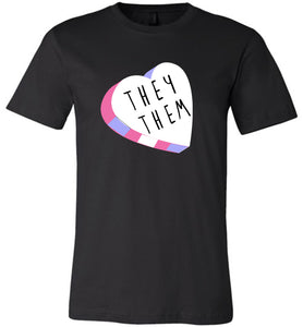 They Them Heart T-Shirt Unisex
