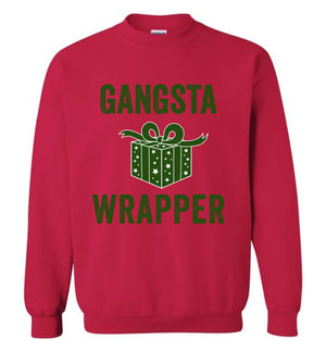 Gangsta Wrapper Sweatshirt Cherry Red Mens