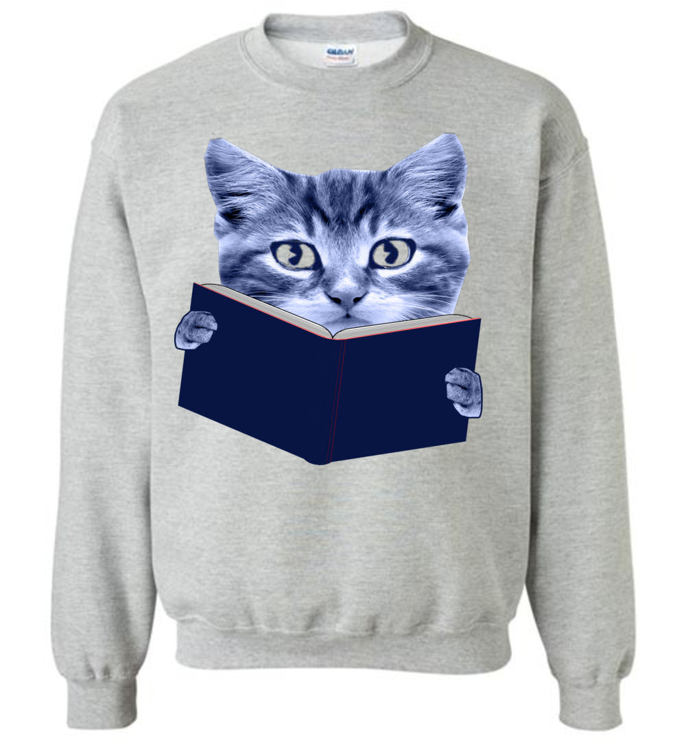 Cat Reading A Book Sweatshirt