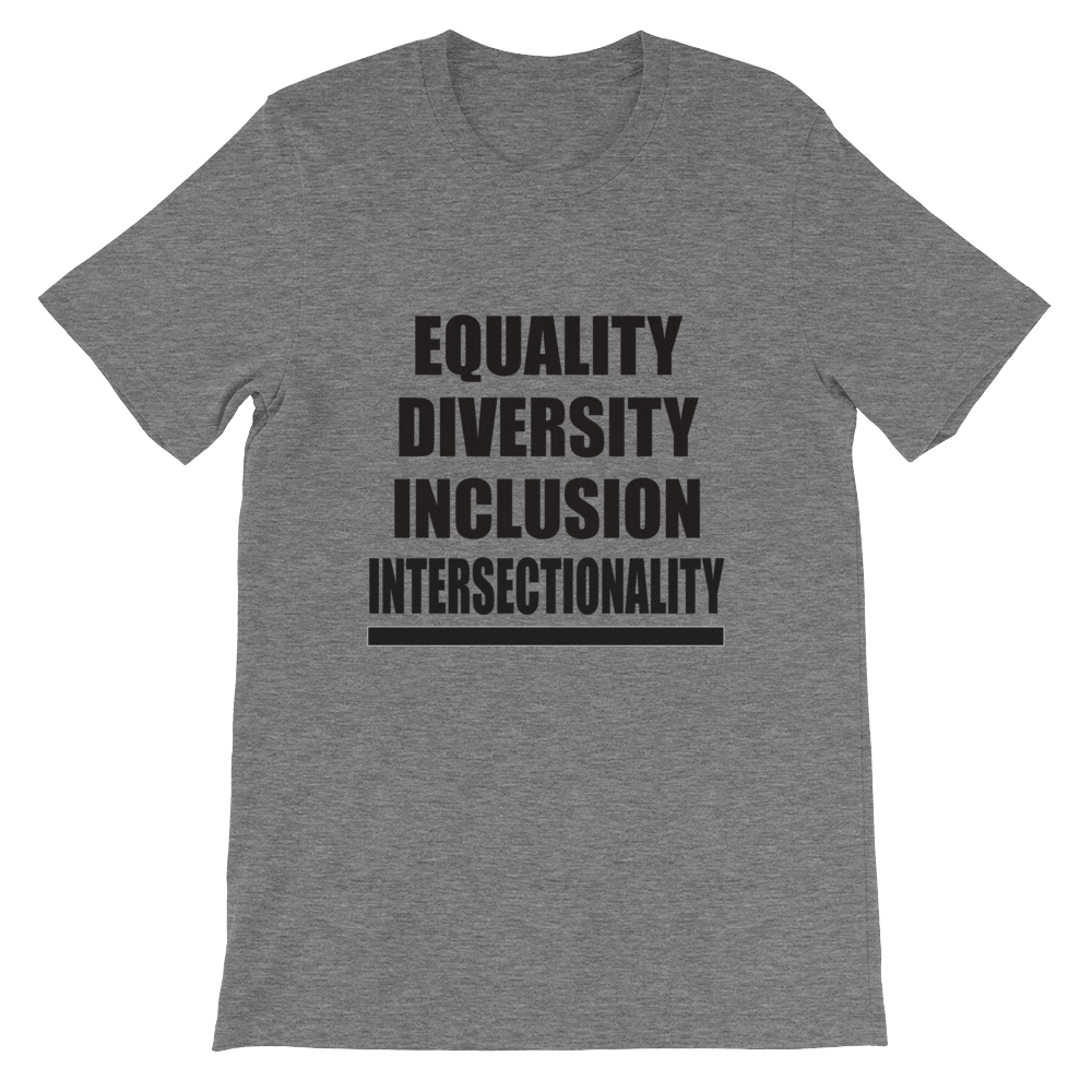 Equality Diversity Inclusion Intersectionality T-Shirt Grey