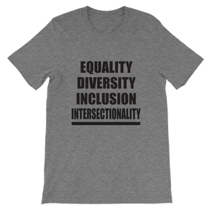 Equality Diversity Inclusion Intersectionality T-Shirt Grey