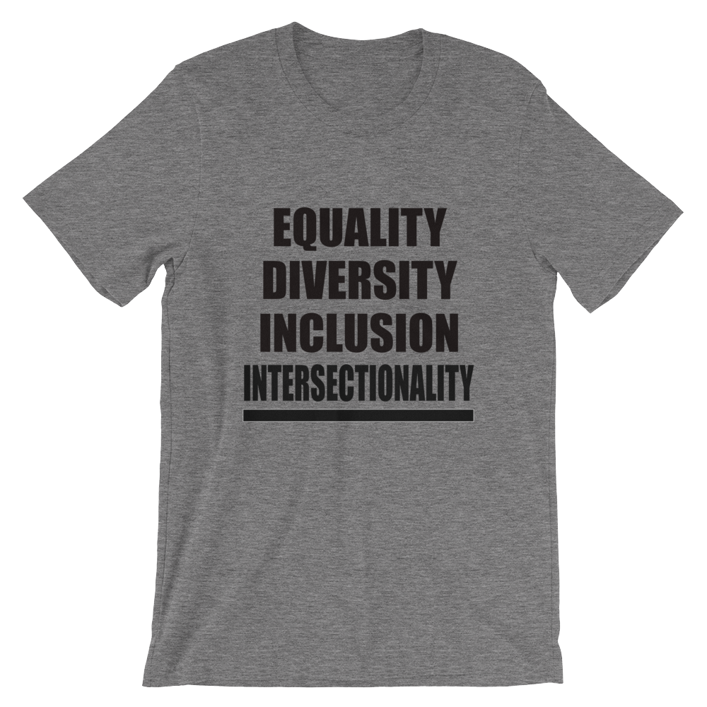 Equality Diversity Inclusion Intersectionality T-Shirt Grey