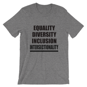 Equality Diversity Inclusion Intersectionality T-Shirt Grey