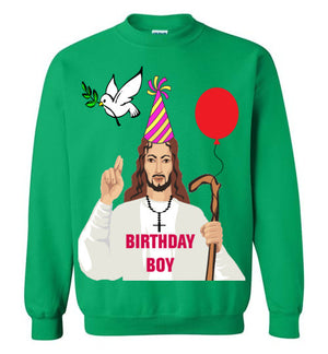 Jesus Birthday Boy - Ugly Christmas Sweatshirt - Bring Me Tacos