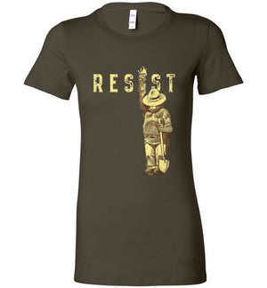 Smokey Bear Says Resist Ladies T-Shirt