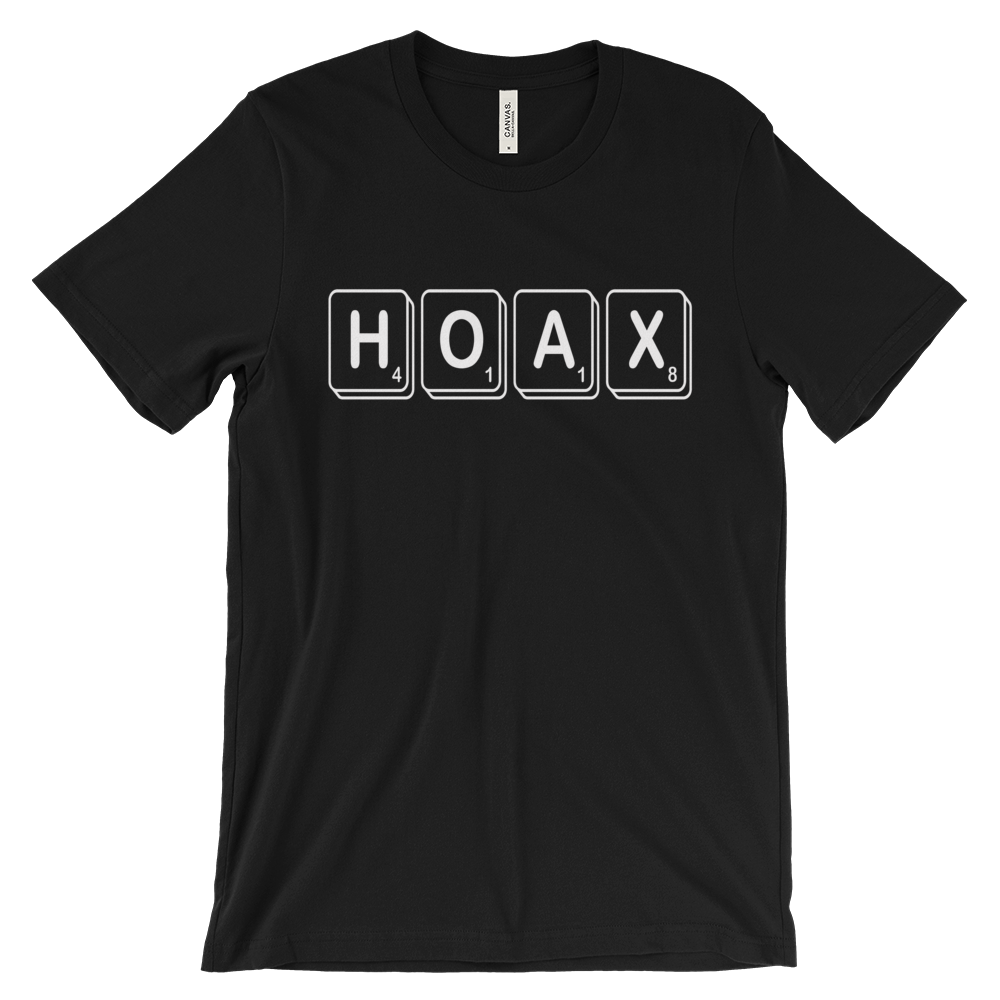 Hoax Scrabble Tiles T-Shirt 100% Cotton