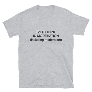 Everything In Moderation Including Moderation T-Shirt