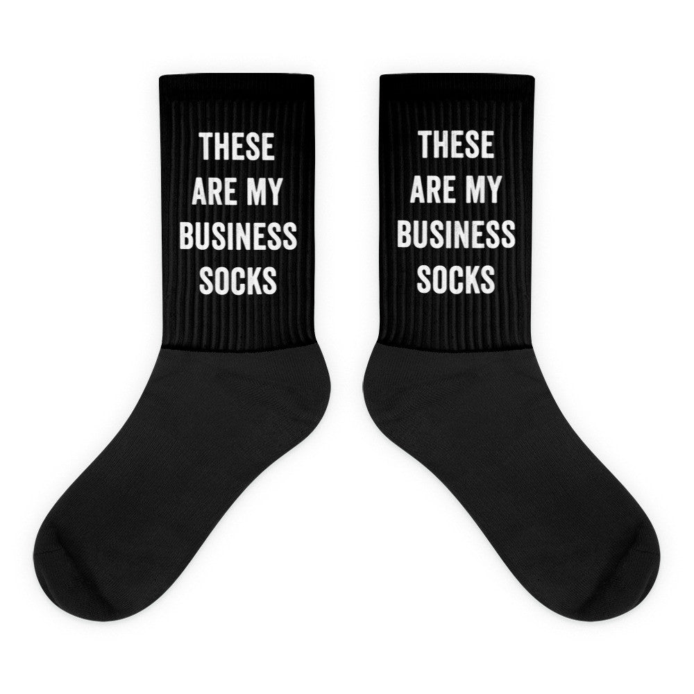 Business Socks Black foot Business time