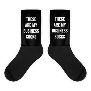 Business Socks Black foot Business time
