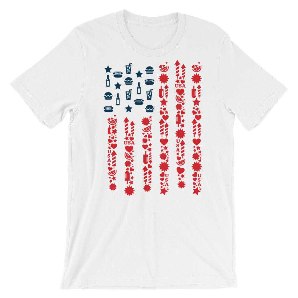 American Flag Fourth of July Short-Sleeve Unisex T-Shirt