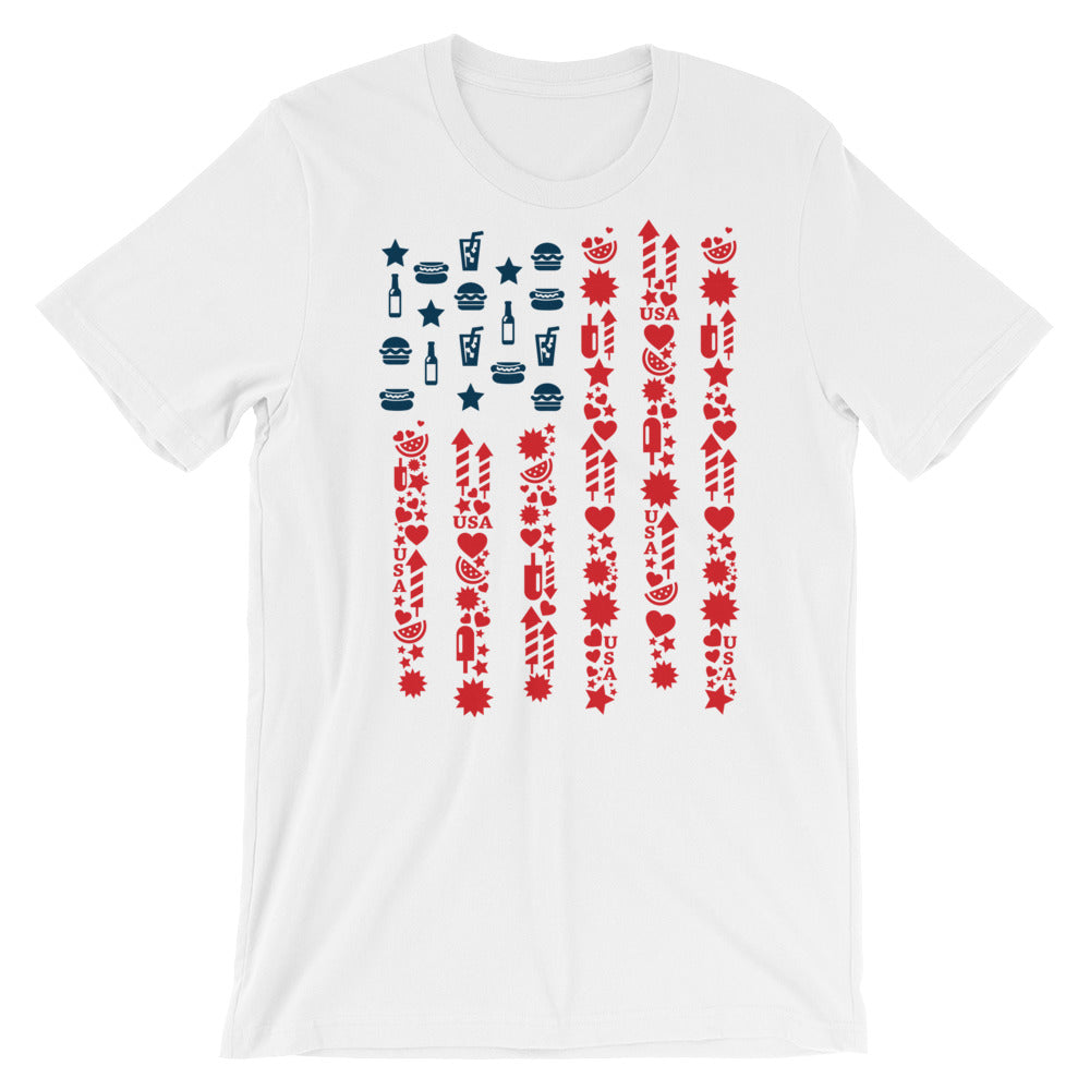 American Flag Fourth of July Short-Sleeve Unisex T-Shirt