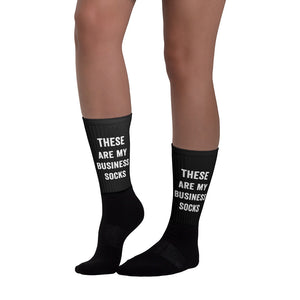 Business Socks Black foot Business time