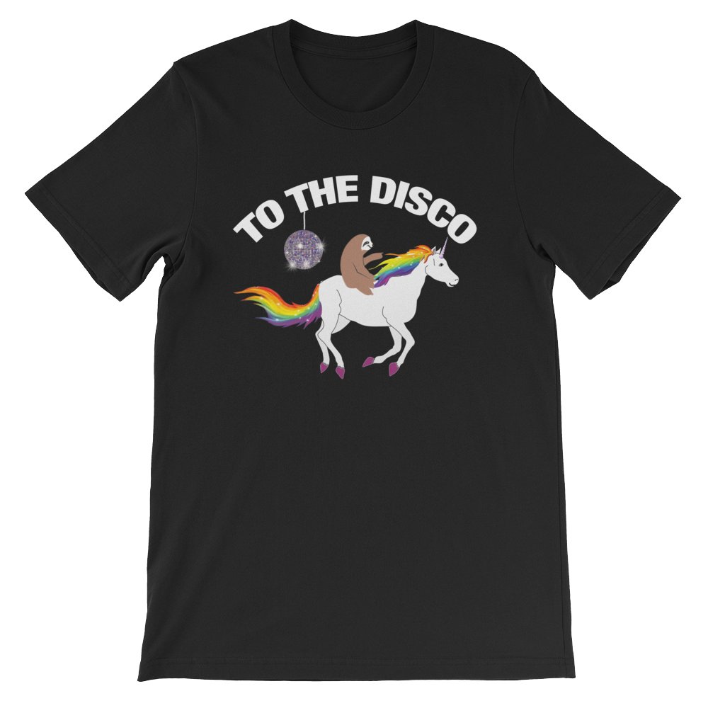 Disco Unicorn Sloth Funny T-Shirt