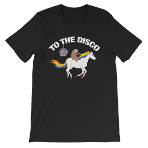 Disco Unicorn Sloth Funny T-Shirt