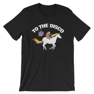 Disco Unicorn Sloth Funny T-Shirt